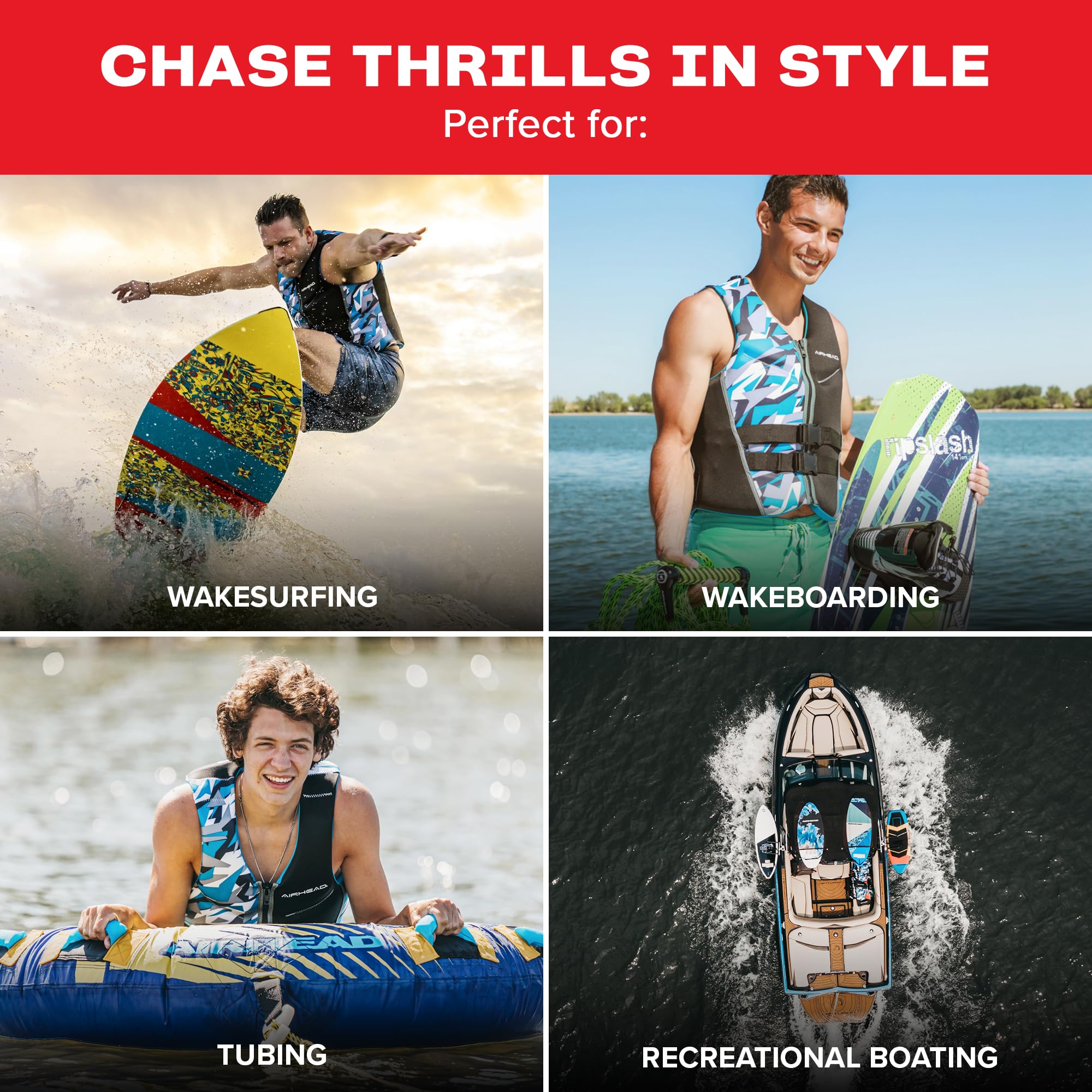Airhead Neolite fabric quick drying life vest for water sports