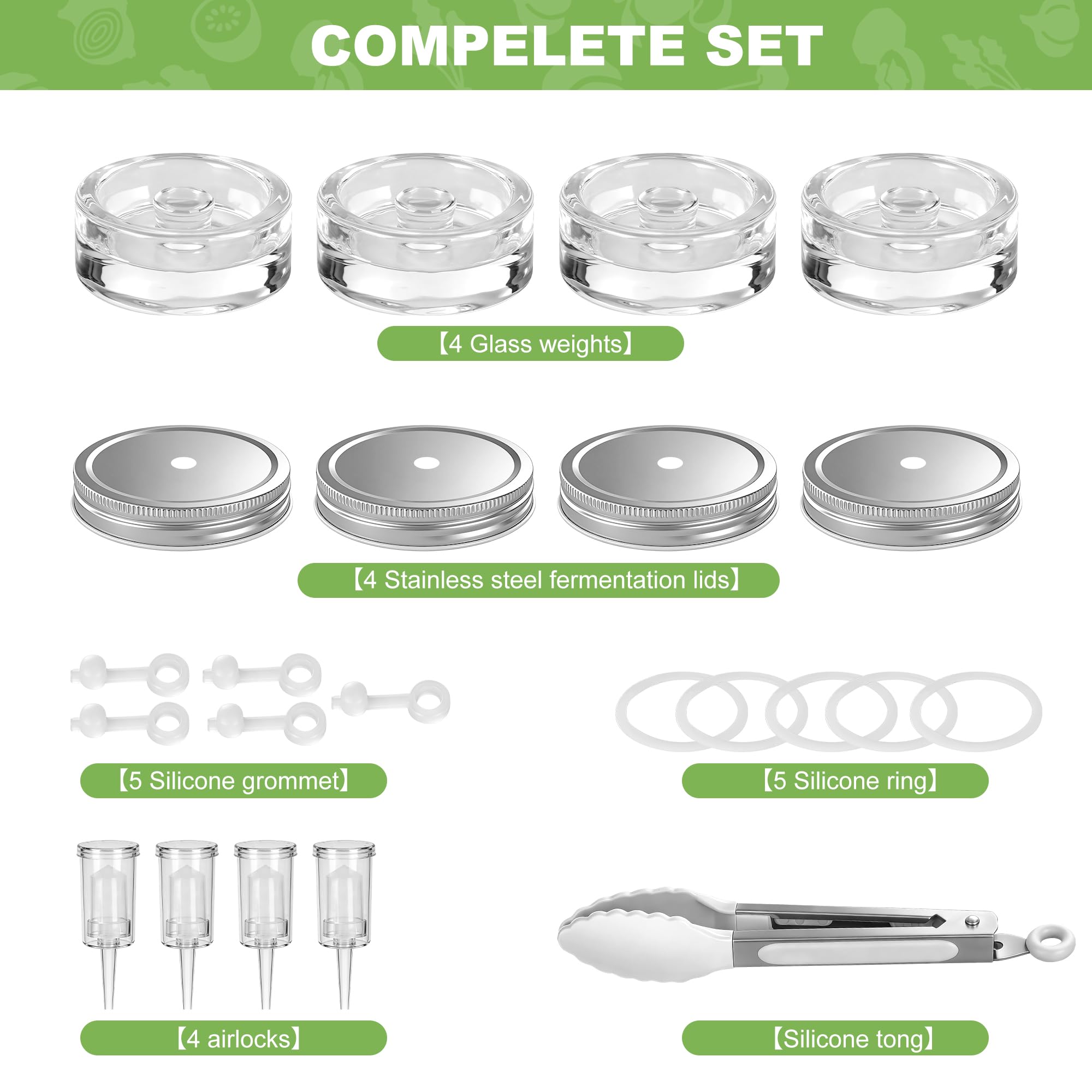 Built-in airlock system for fermenting jars