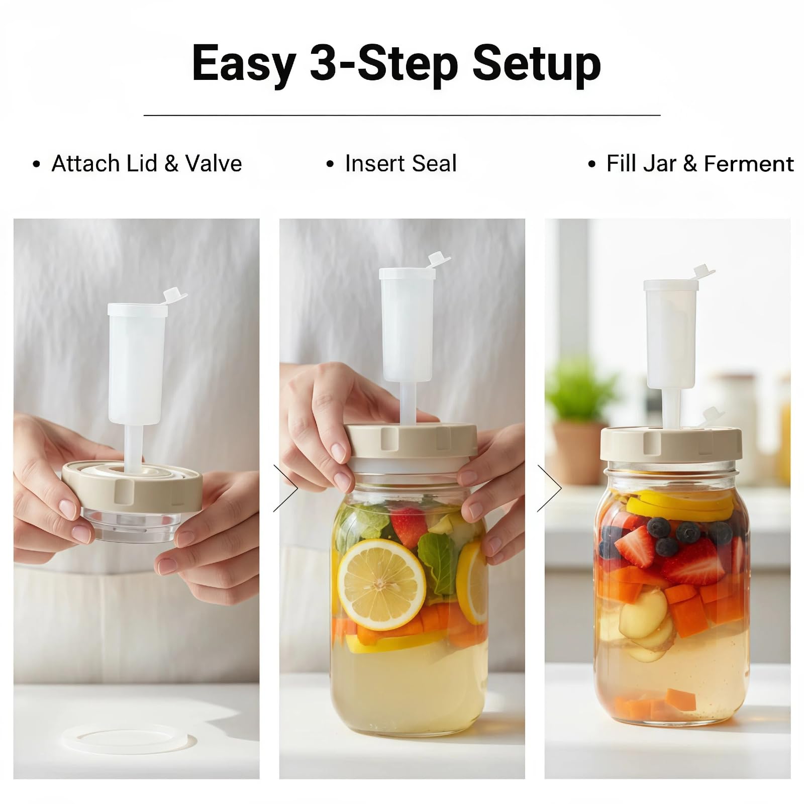 airlocks for mason jar fermentation kit