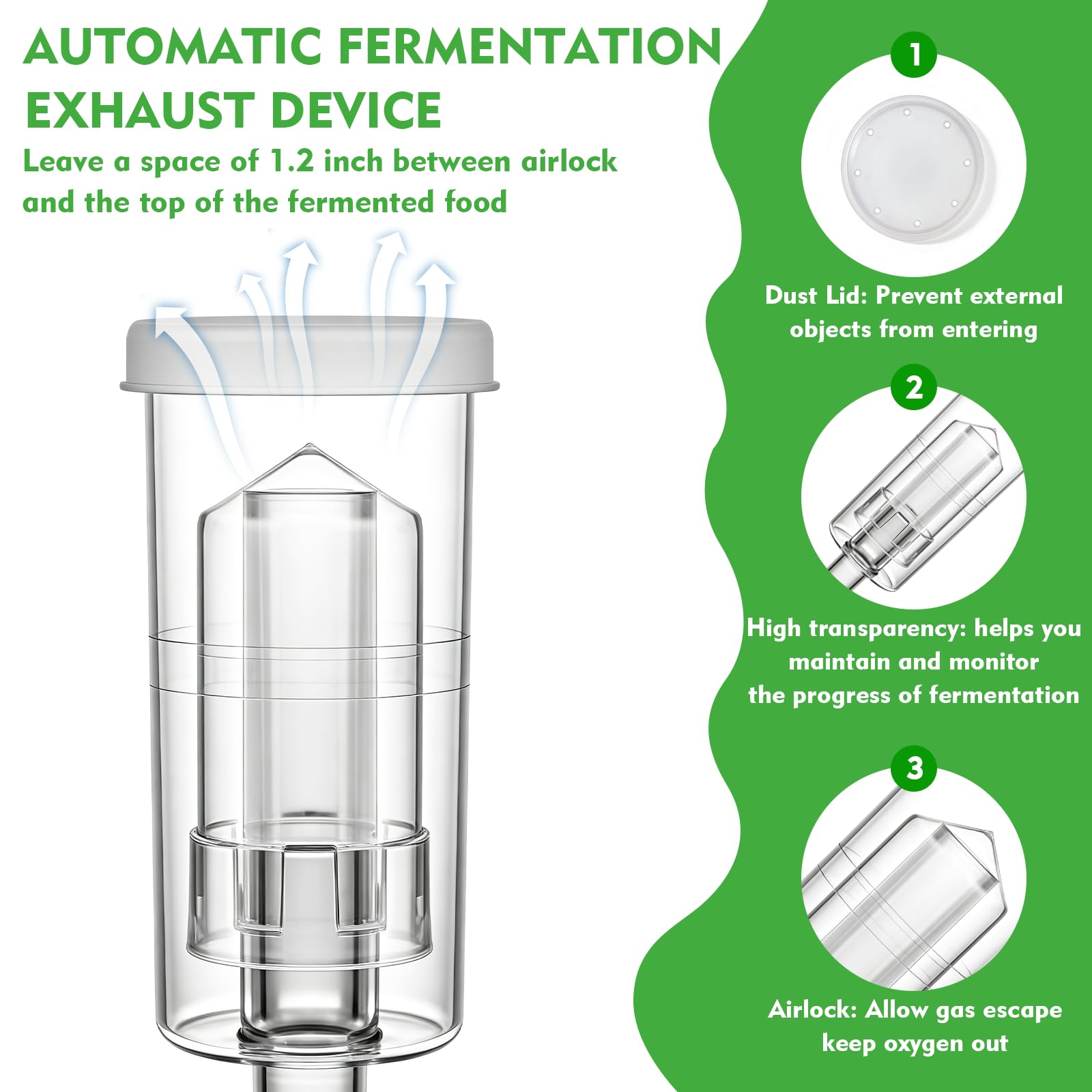 One-way airlocks reduce exposure during fermentation