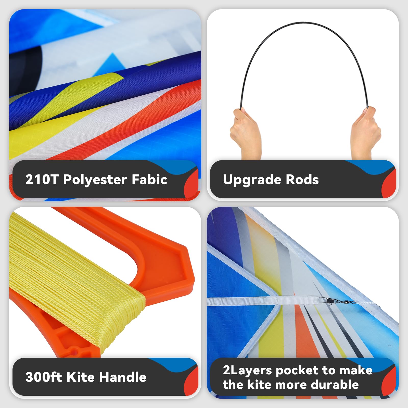 Polyester construction for outdoor air plane kite