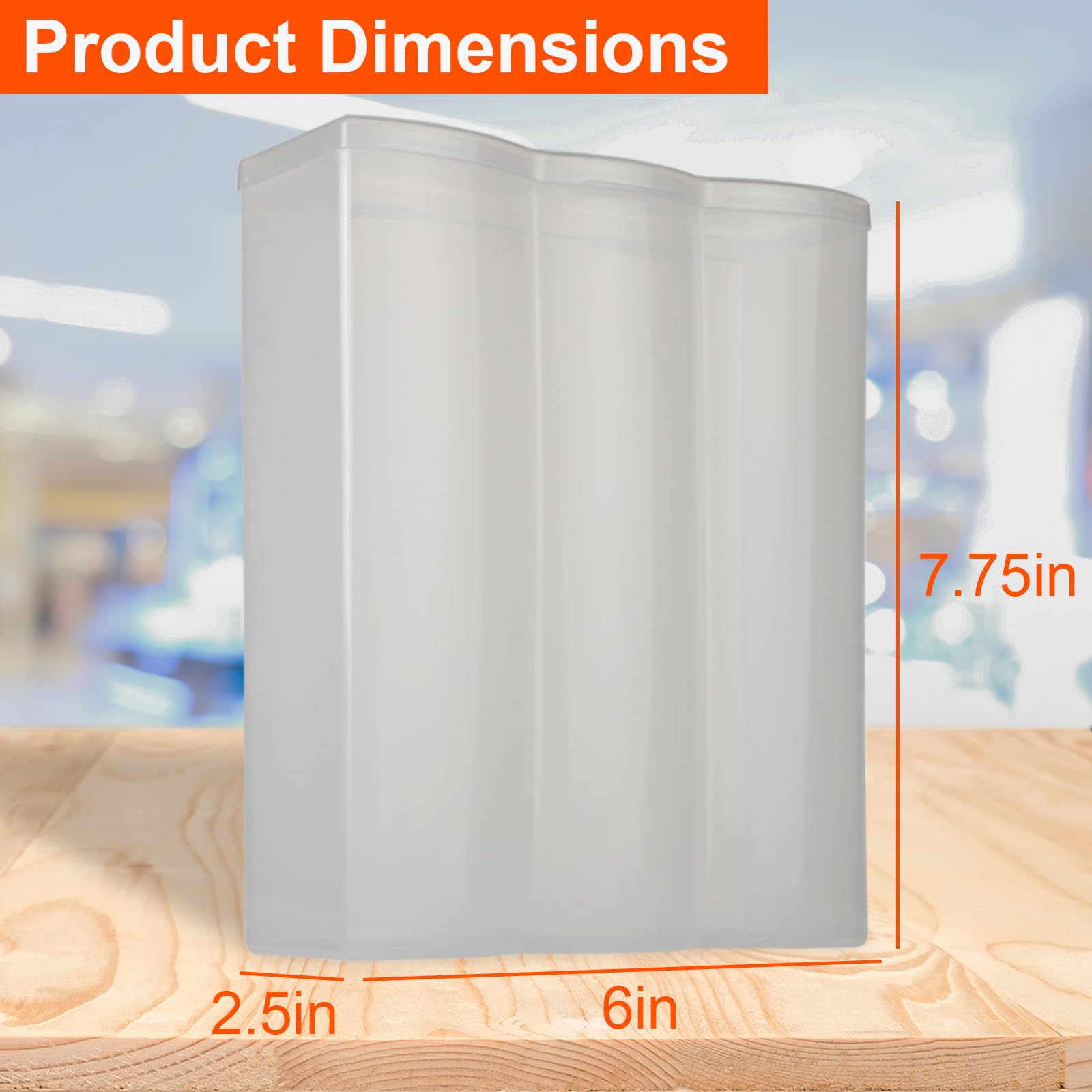 Stores up to 3 rows of cookies or crackers