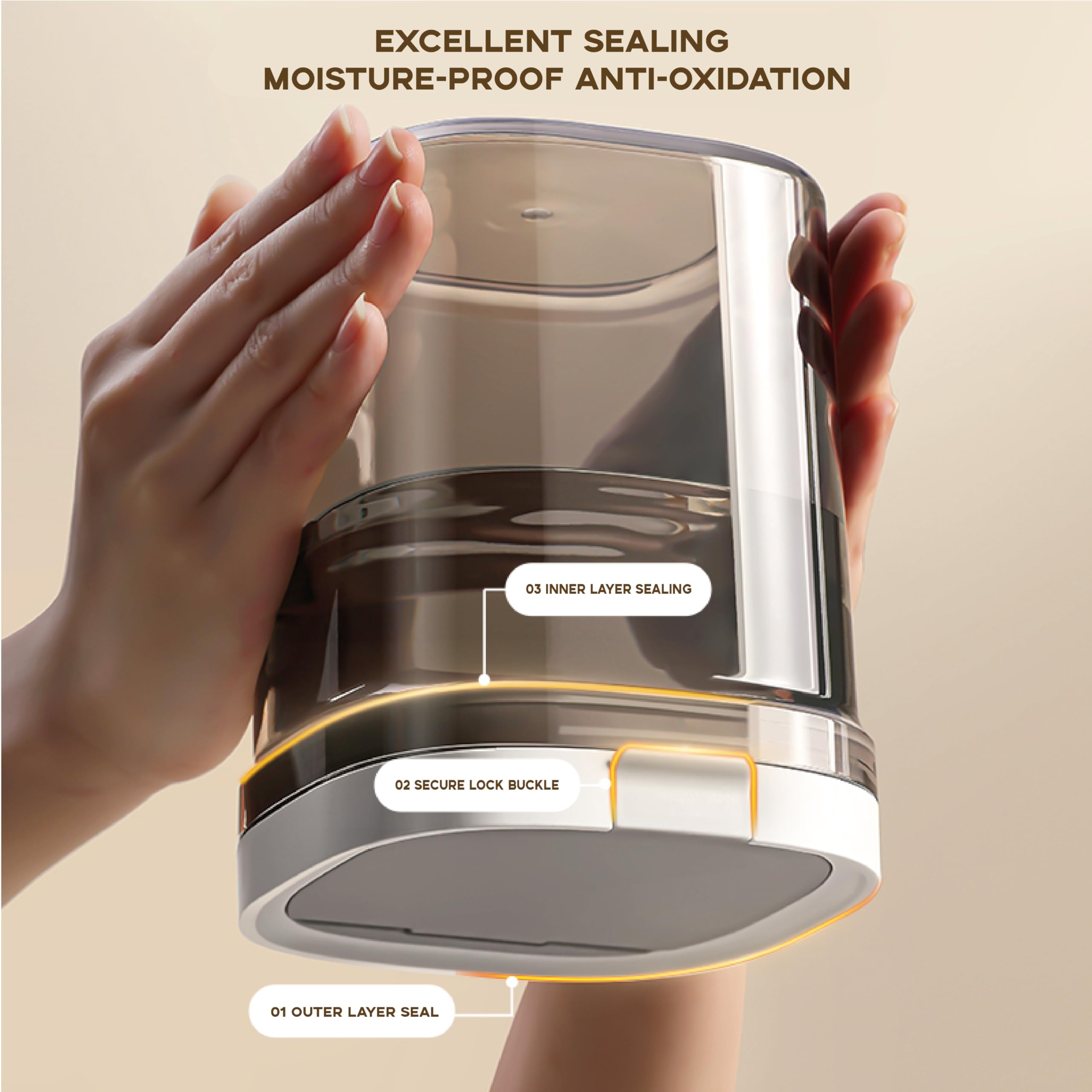 BPA free AS material canister