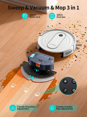 Airzeen robot vacuum 4000Pa suction power