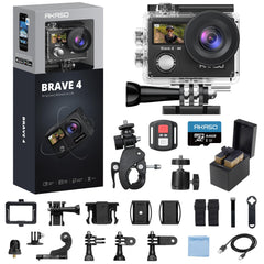 AKASO Brave 4 action camera 4K30fps and 20MP photo capability