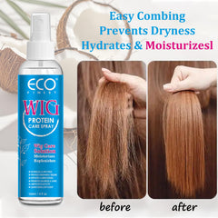 Fresh scented wig spray for smoothing and shine
