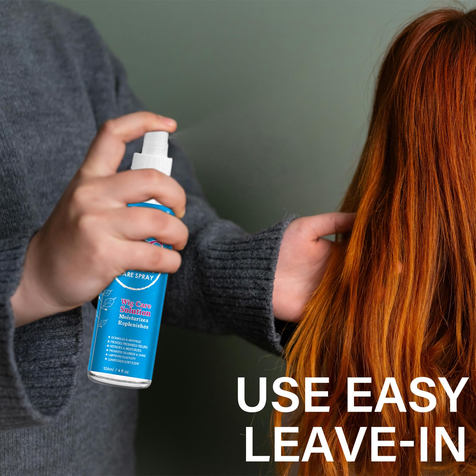 Hydrating wig care spray for natural and synthetic wigs