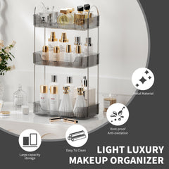 raised edge trays prevent items from falling in the organizer