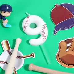 AKURIEEY white baseball candle for cakes and cupcakes