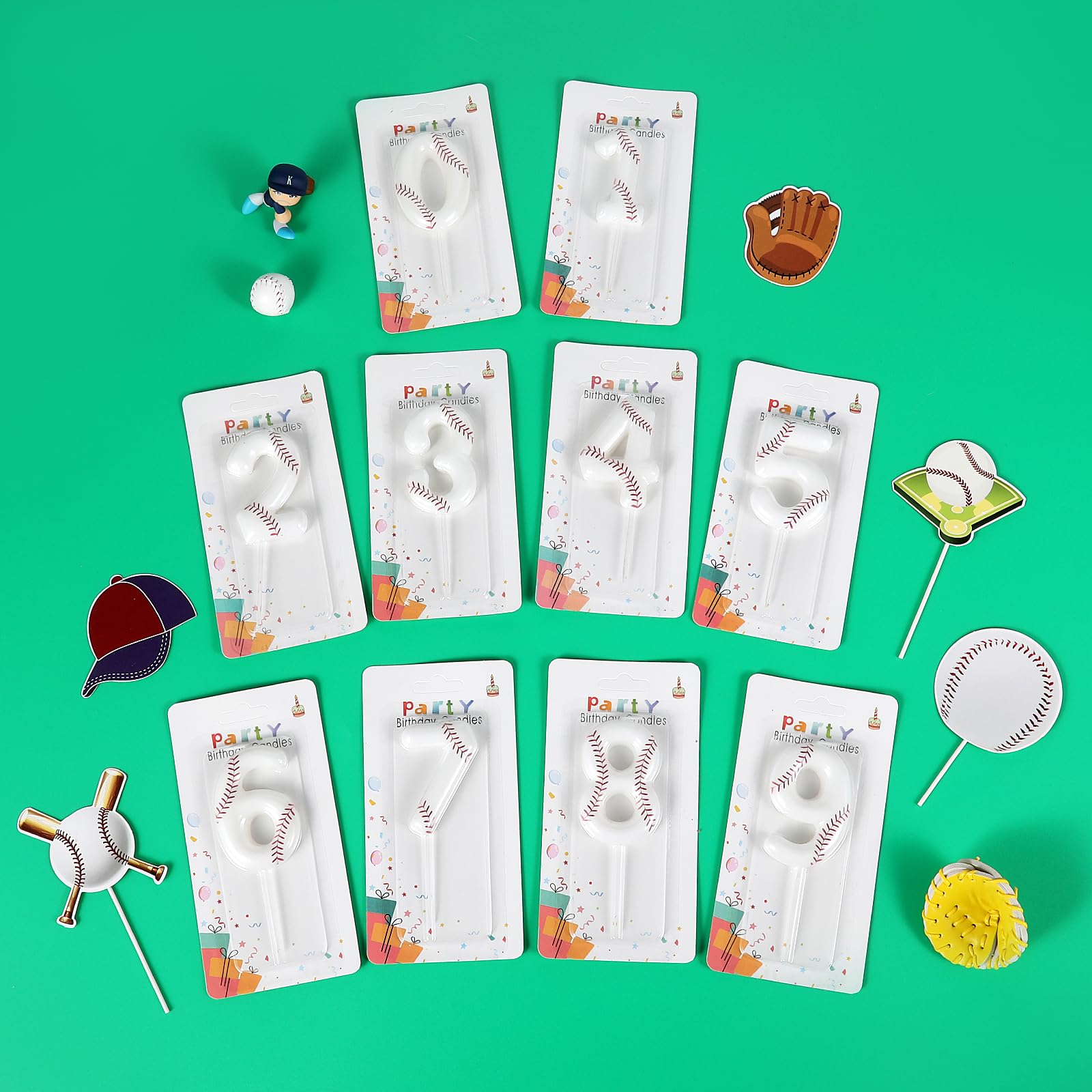 Baseball stitching design candle from AKURIEEY