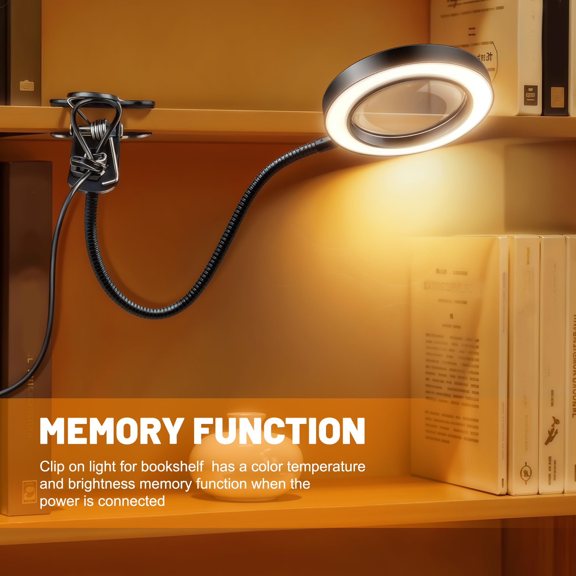 Three color lighting modes on Akynite magnifier
