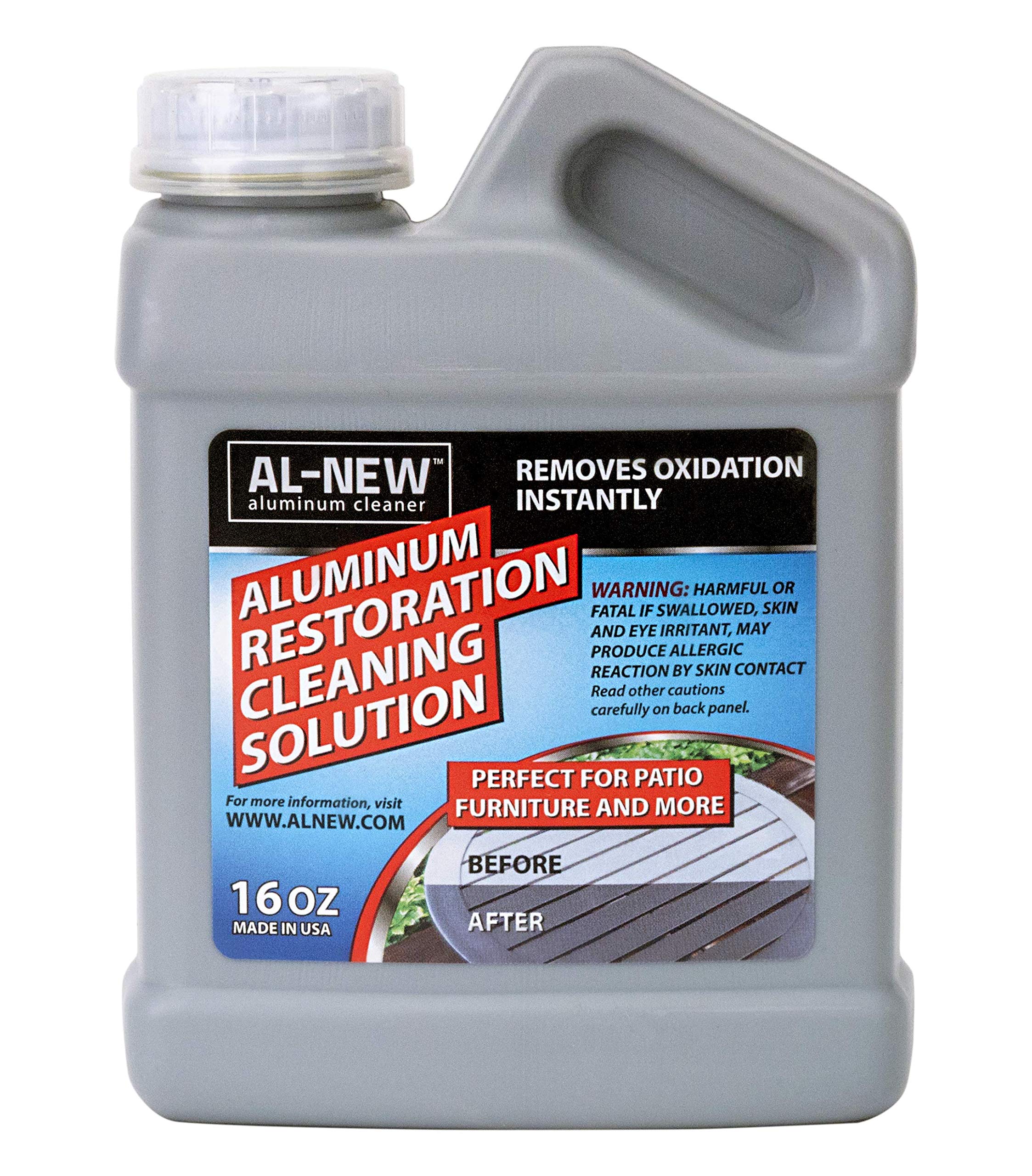 AL-NEW Aluminum Restoration Cleaning Solution bottle 16 oz