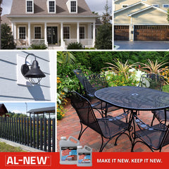 Patio furniture aluminum cleaned with AL-NEW solution