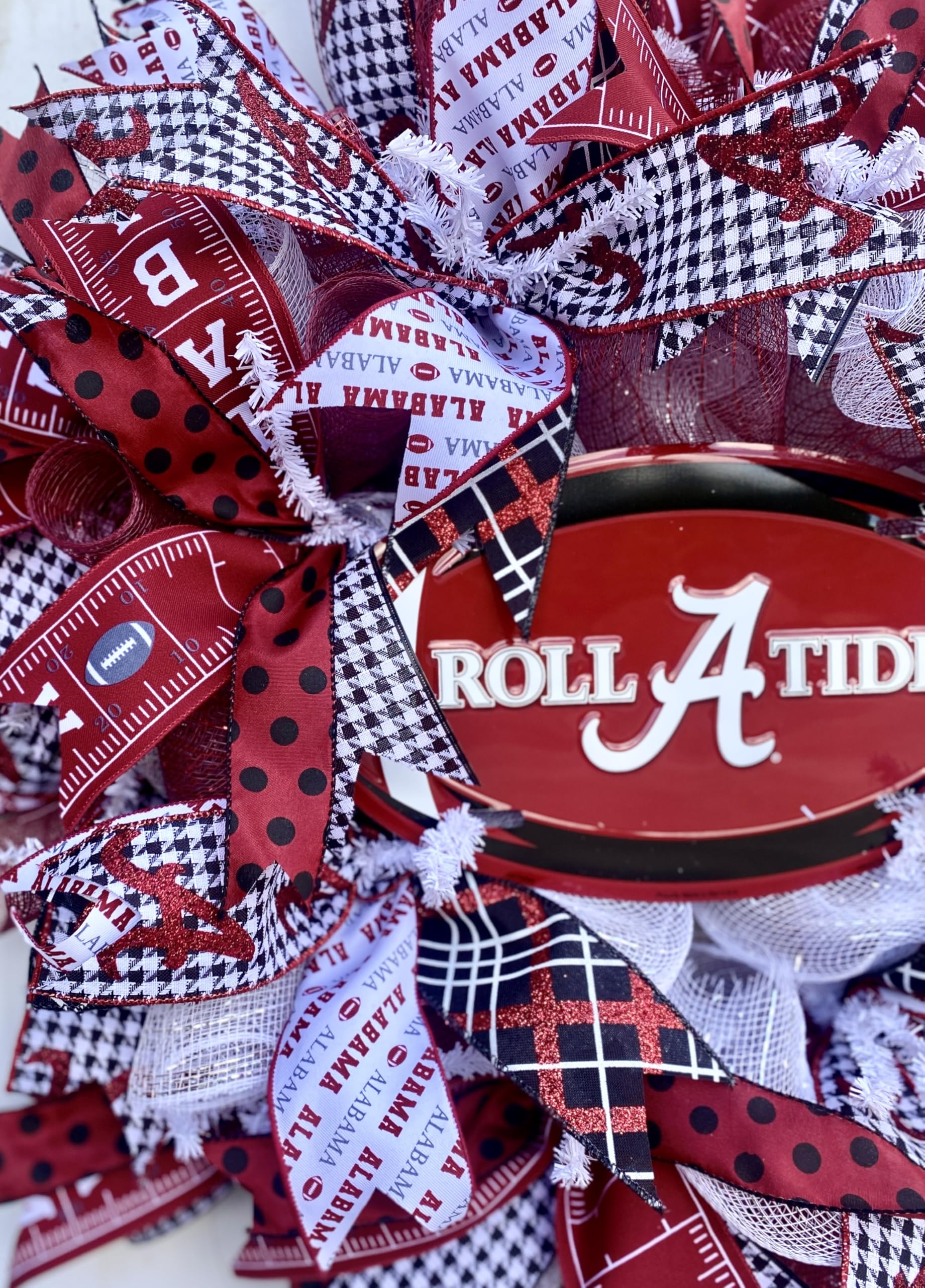 Round wreath for Bama fans 24 inch diameter