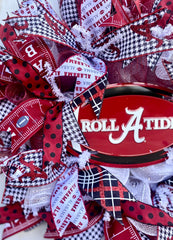 Round wreath for Bama fans 24 inch diameter