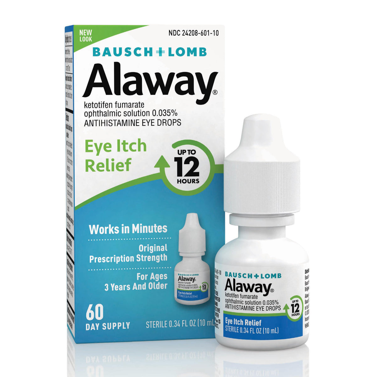 Alaway antihistamine eye drops bottle for itchy eye relief