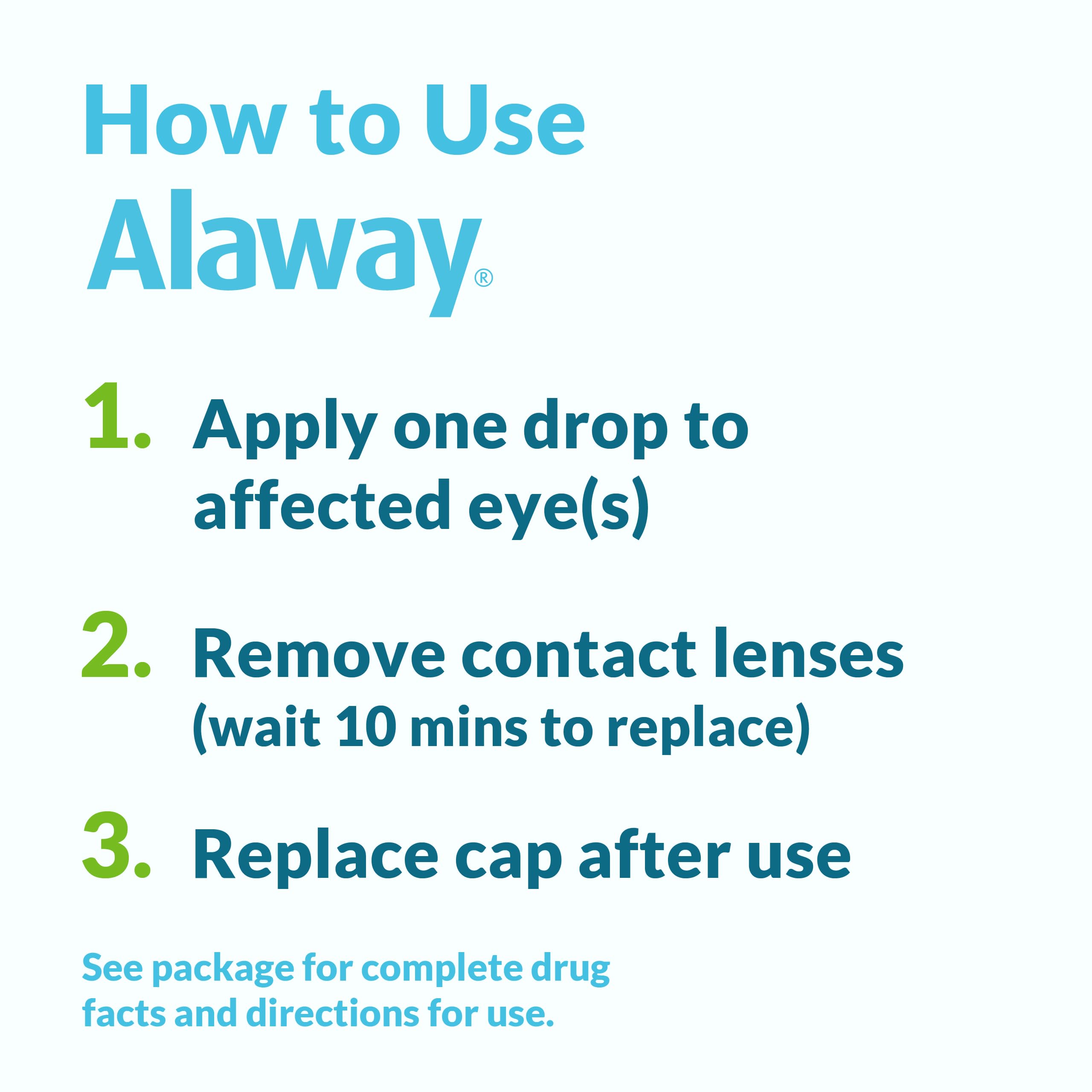 0.34 Fl oz bottle size of Alaway eye drops