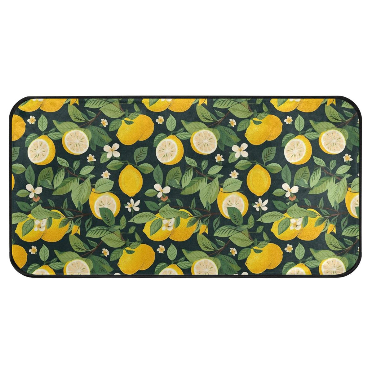 ALAZA kitchen mats vintage lemon on black design product image
