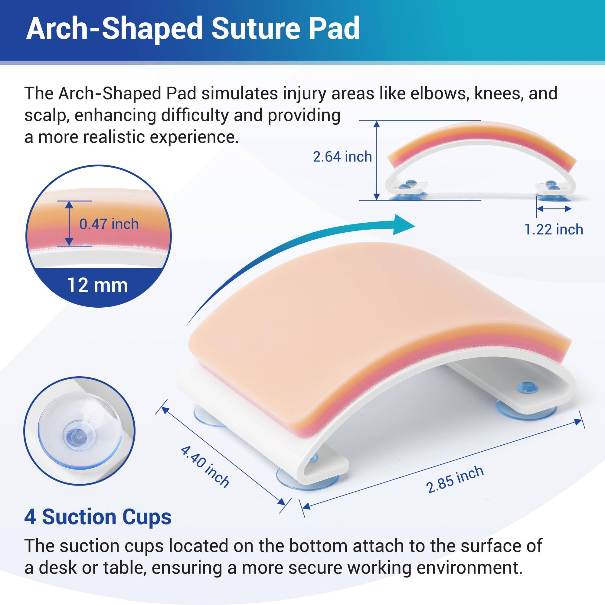 DIY arch-shaped pad included in kit