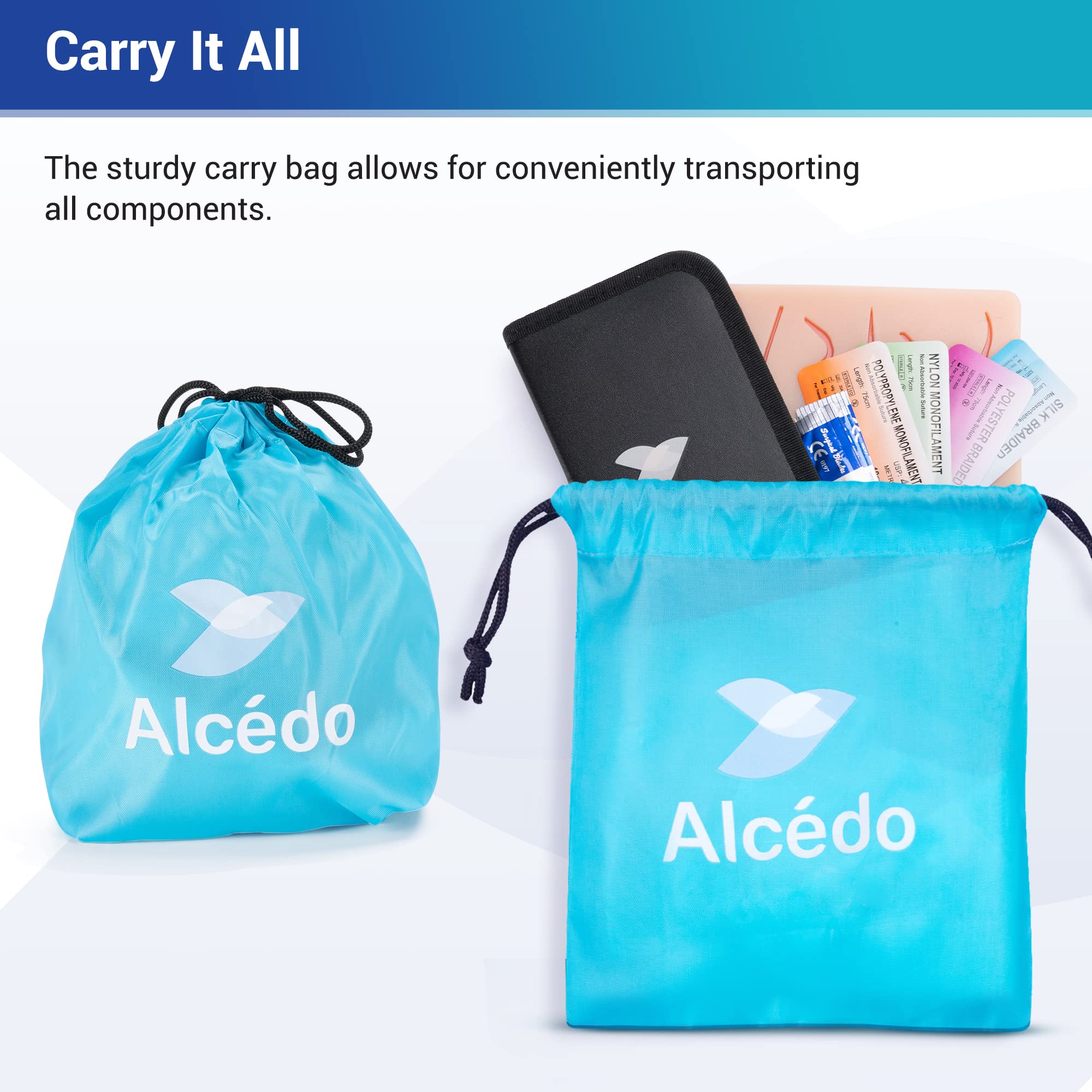 Alcedo Suture Practice Kit coordinated practice accessories