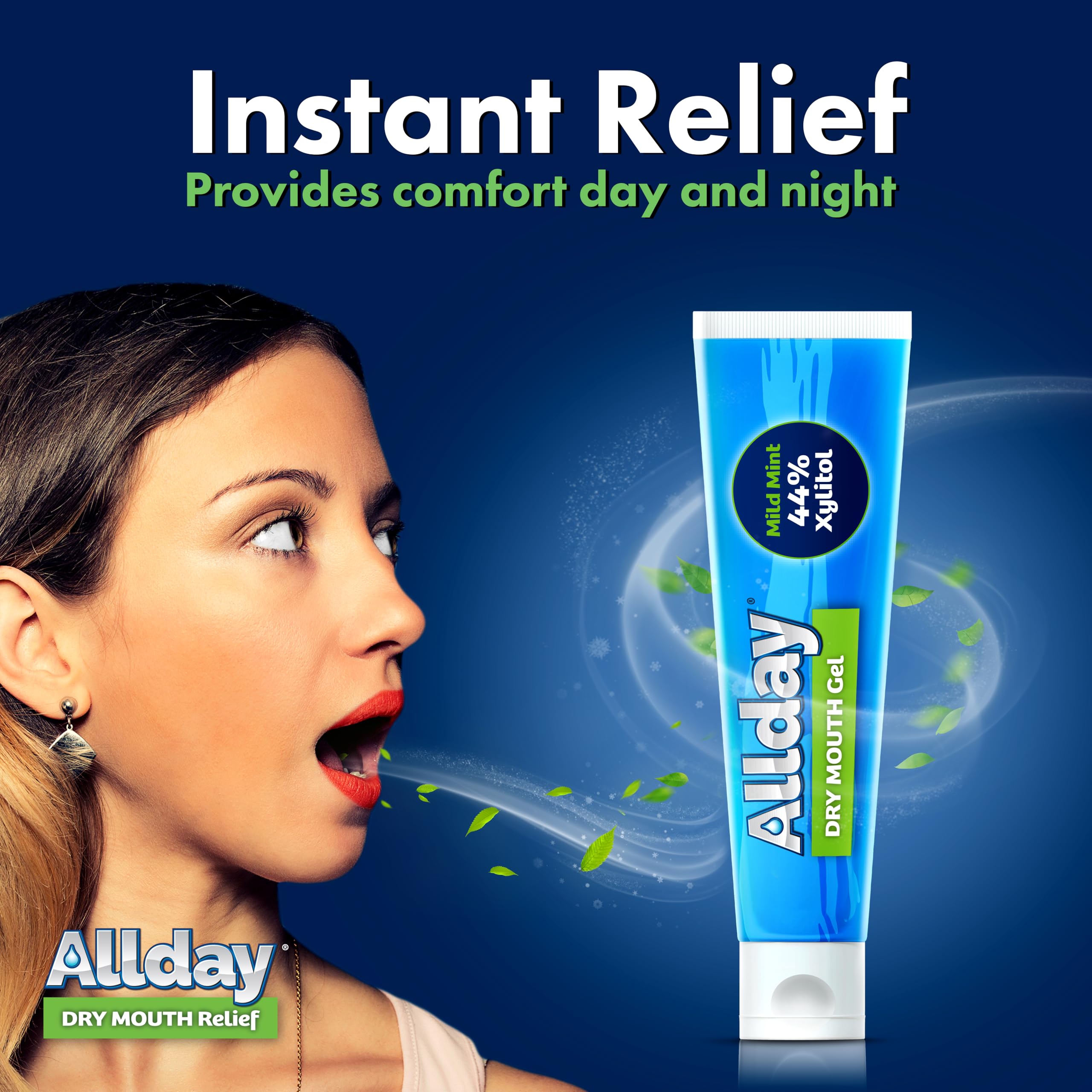 Alcohol-free gluten-free mouth gel packaging