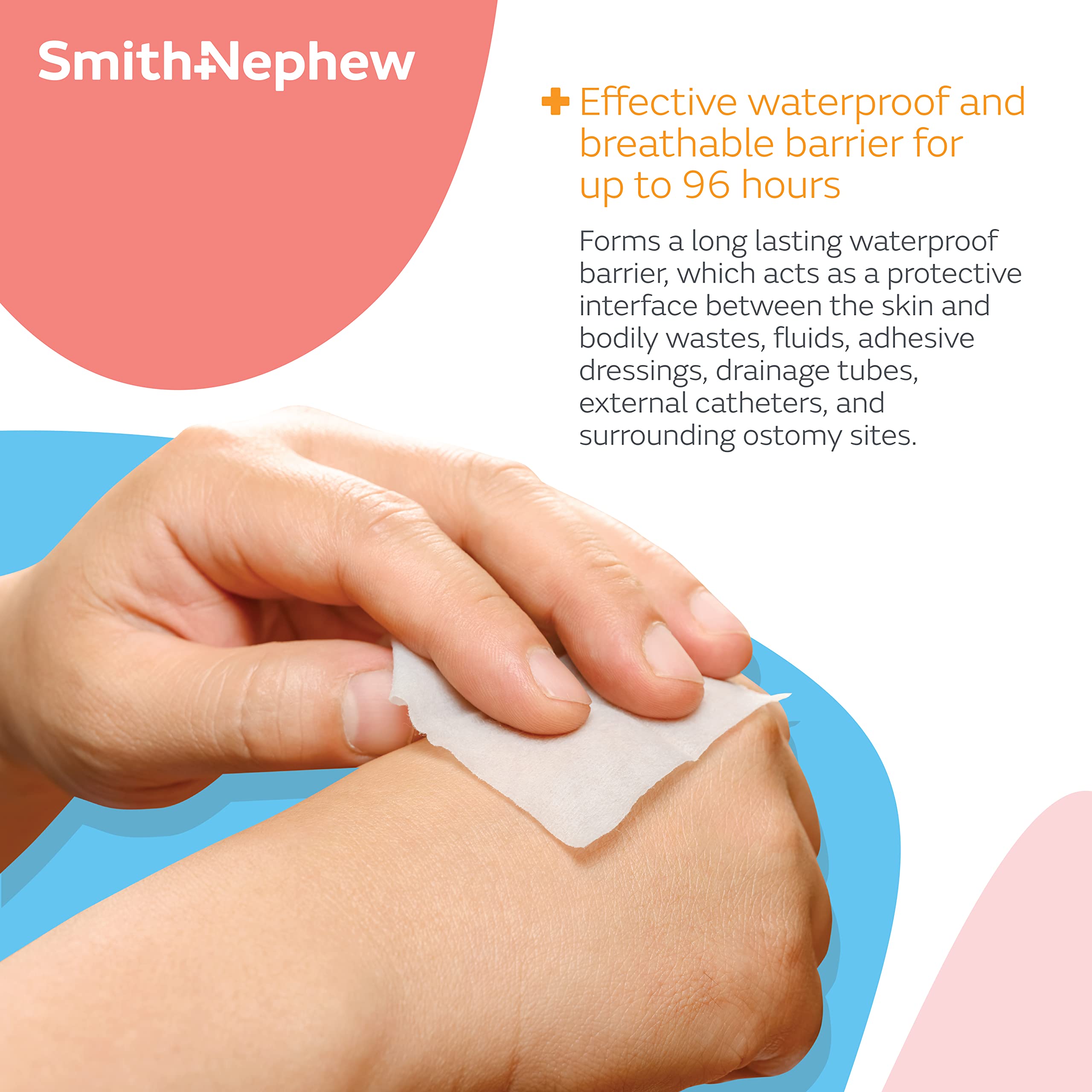 Alcohol-free transparent skin barrier film wipes for external use