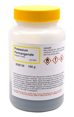 Potassium Permanganate reagent grade label on ALDON product