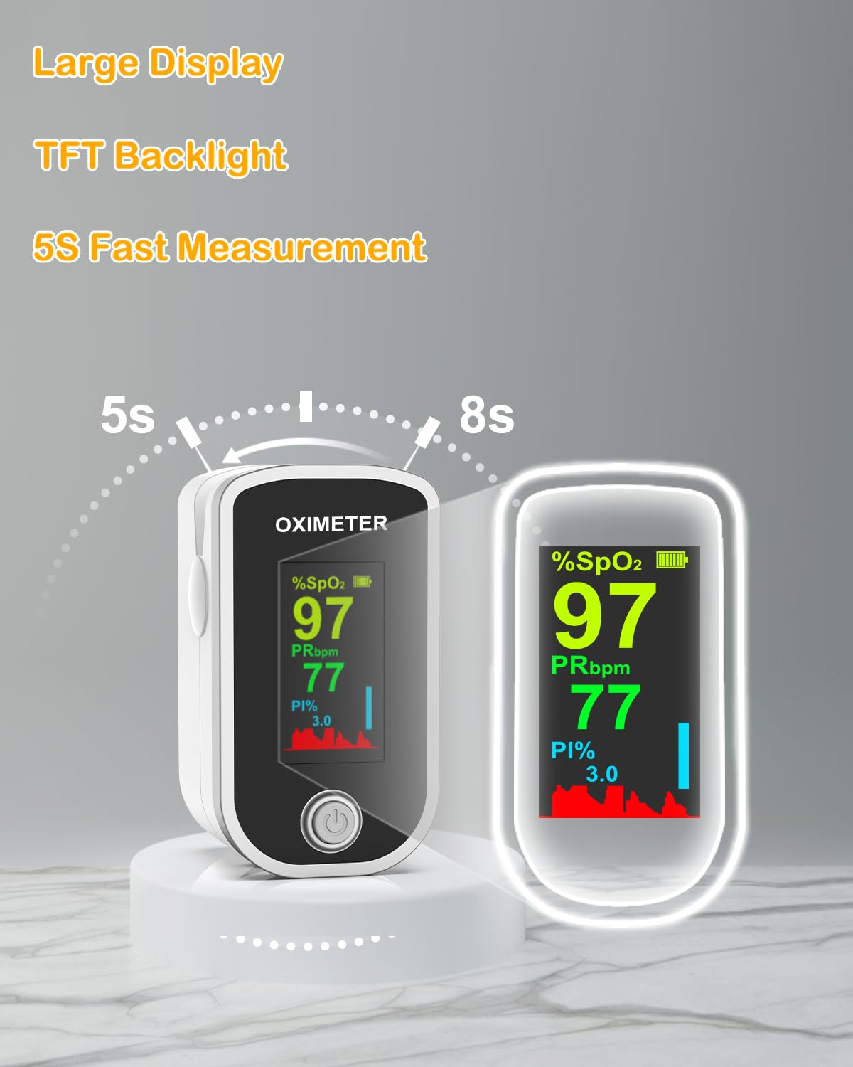 Batteries not included note for Aleshon oximeter
