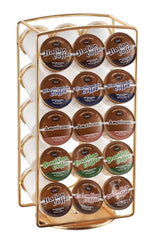 Alessia Cara Tabletop K Cup Holder gold pod stand for 30 pods