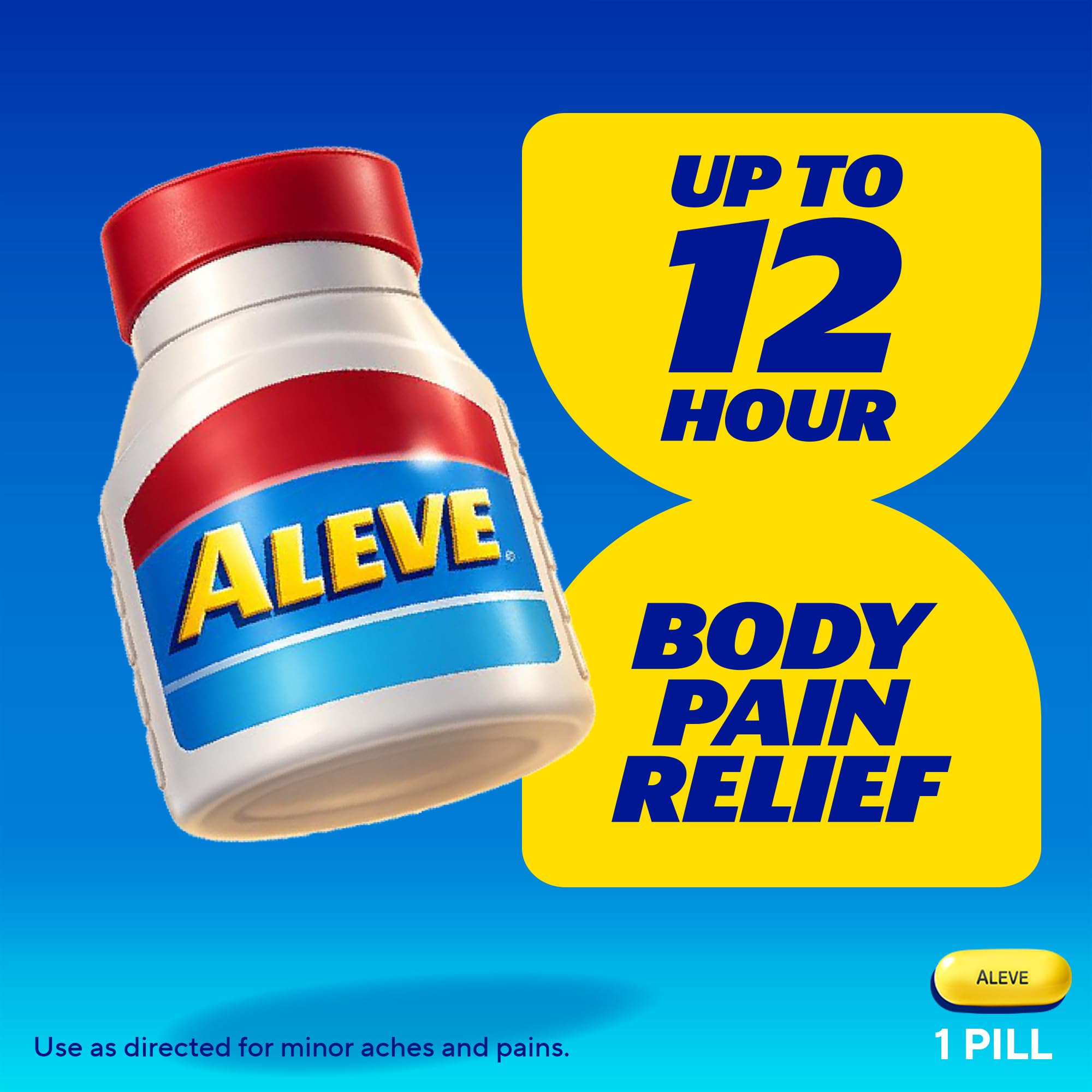 Backache relief from Aleve gelcaps for adults