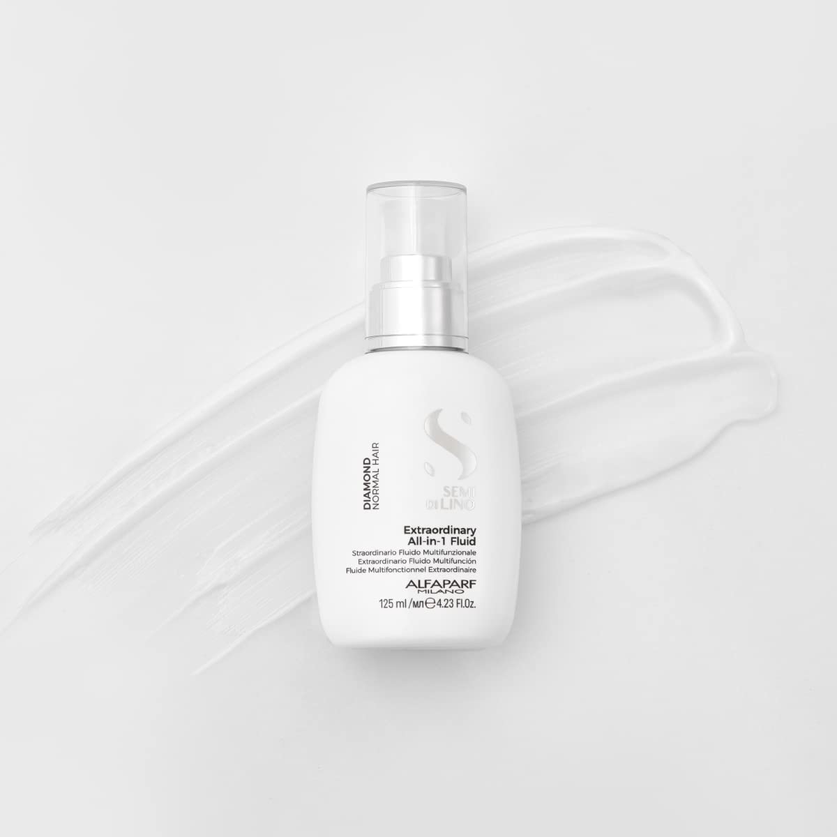 Detangling and shine benefits highlighted on label