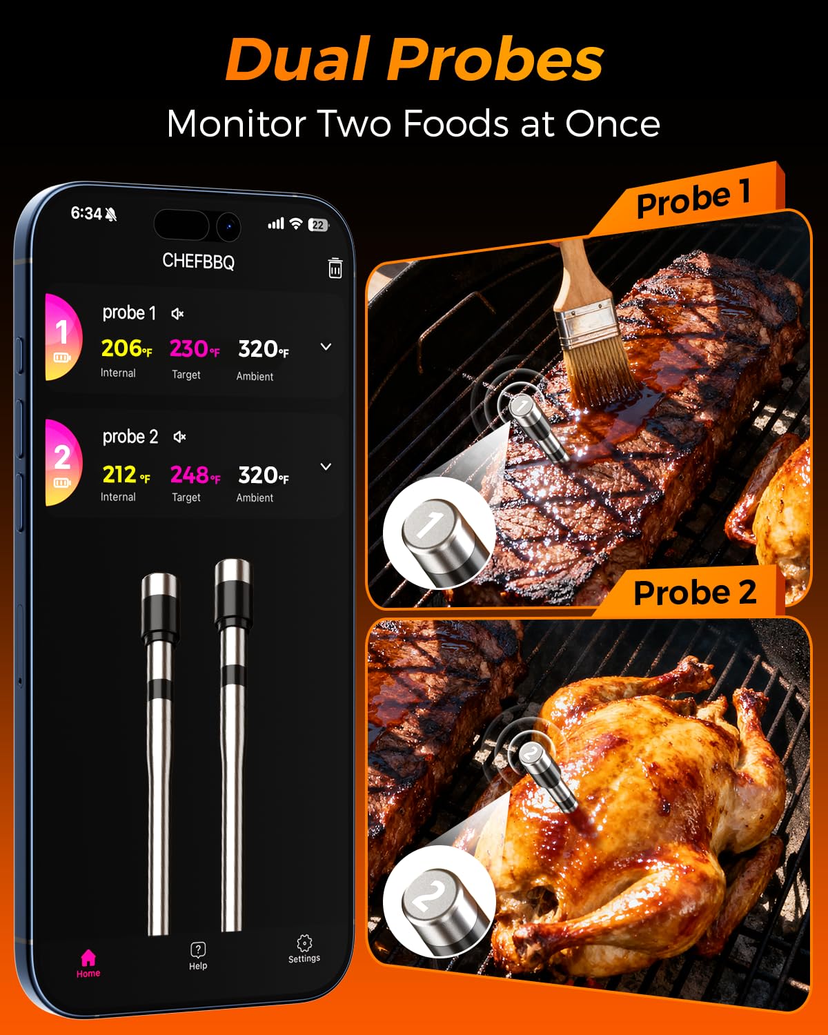 Smart app real-time monitoring with alerts for Alfolive thermometer