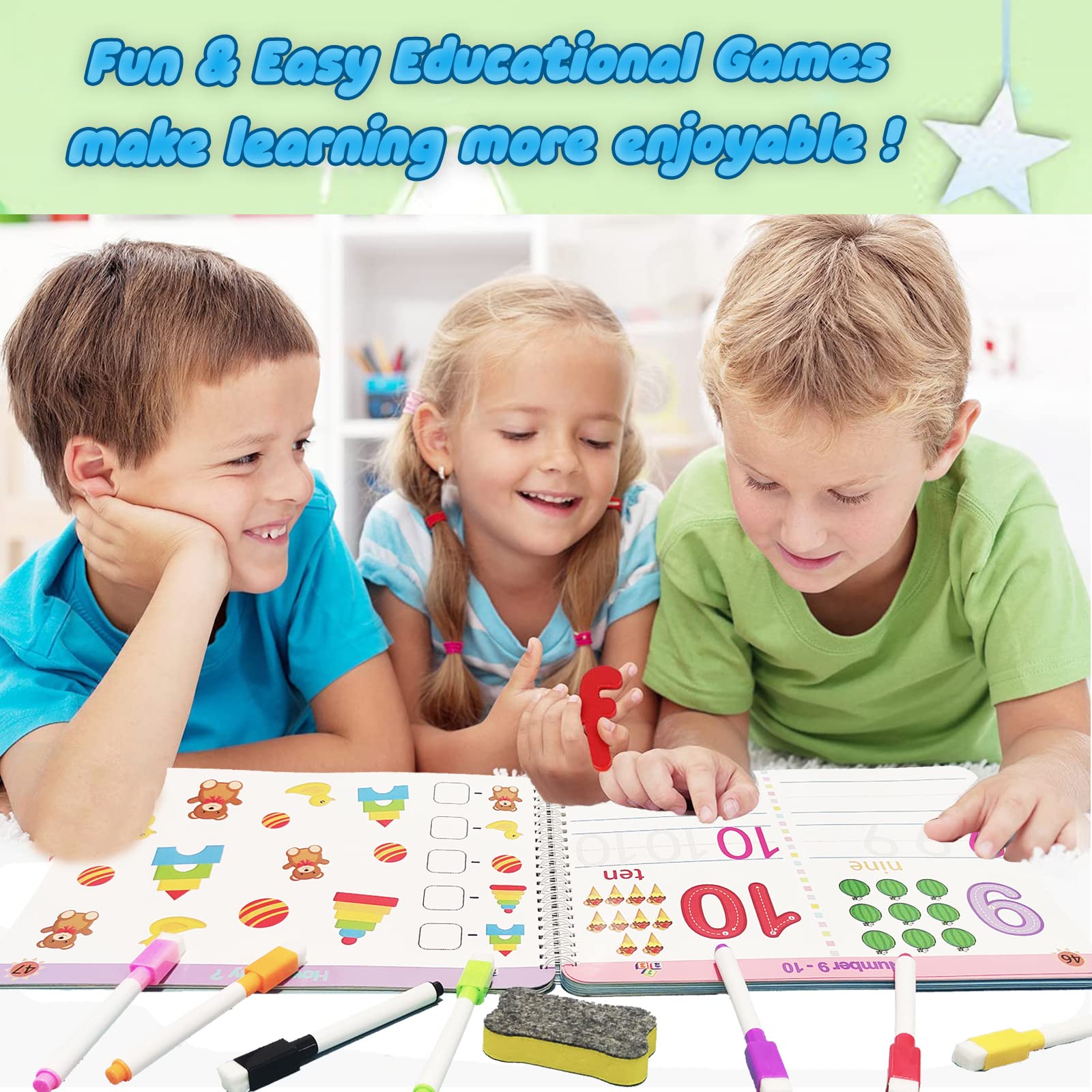 Busy book style toddler learning activity suitable for early education