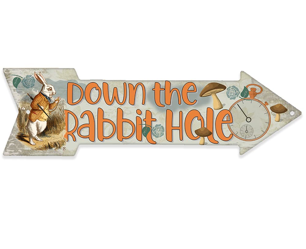Alice in Wonderland Decor metal sign 17x5 inches