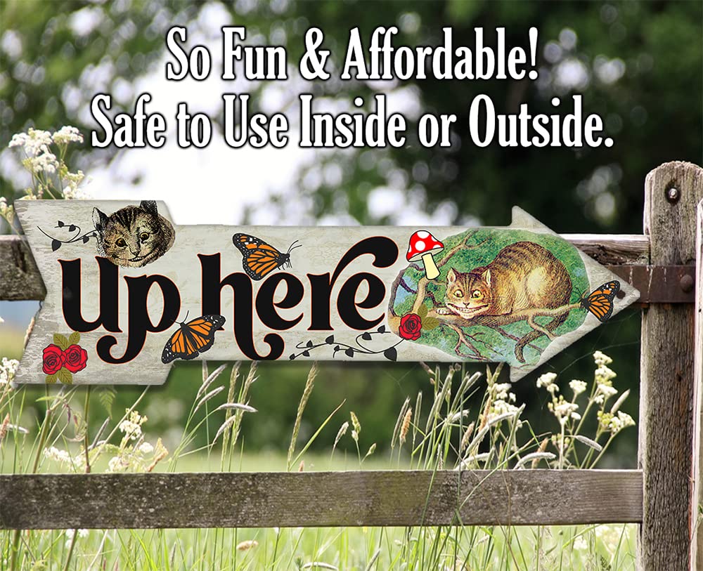 Alice in Wonderland signs wall decor close up