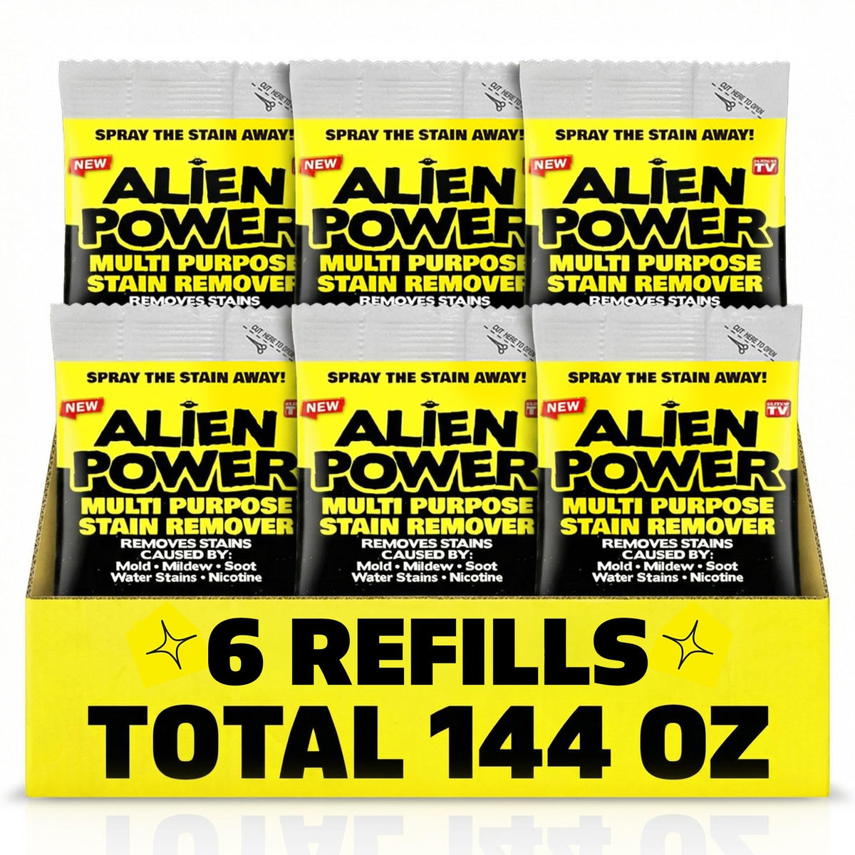 Alien Power 6 Pack Refill Packets packaging