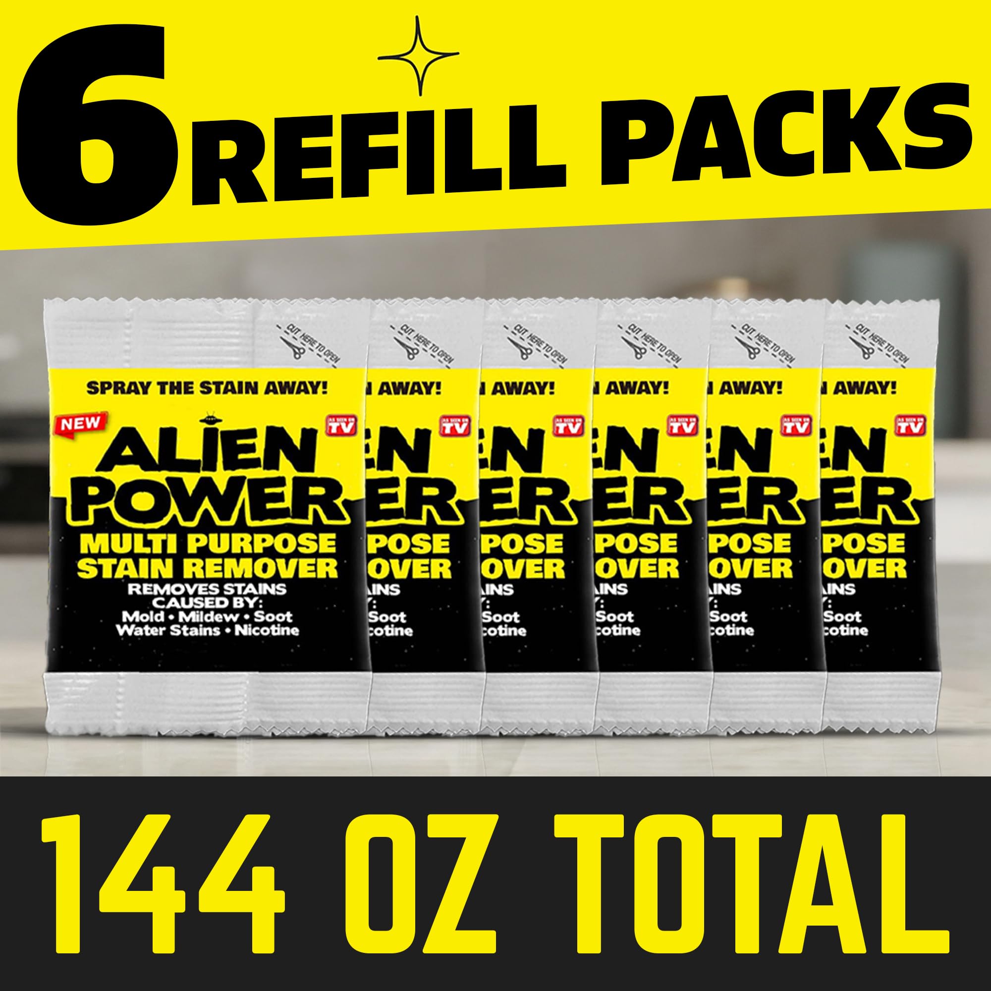 Six 1oz powder packets for Alien Power refill