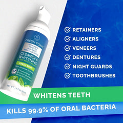 Aligner whitening foam for mouth guards