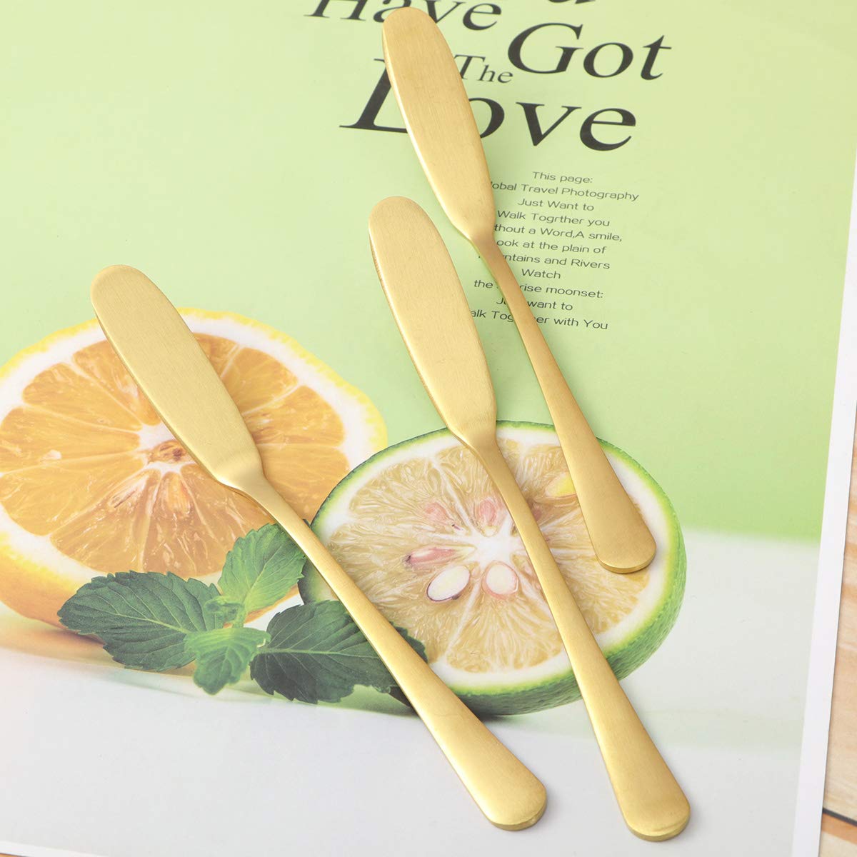 4 piece butter spreader knife set for kitchen use