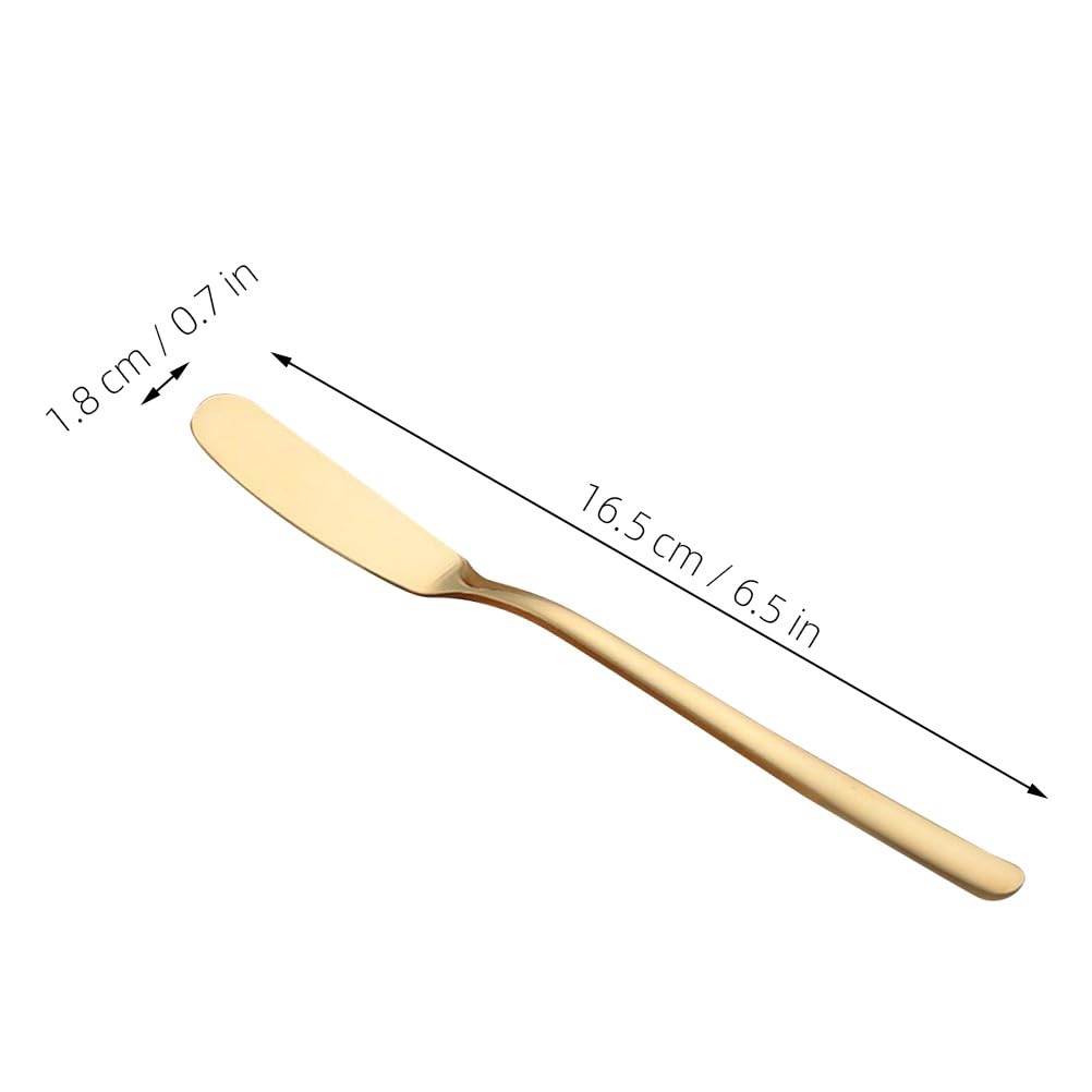 Alipis butter spreader knives in gold for home or professional use