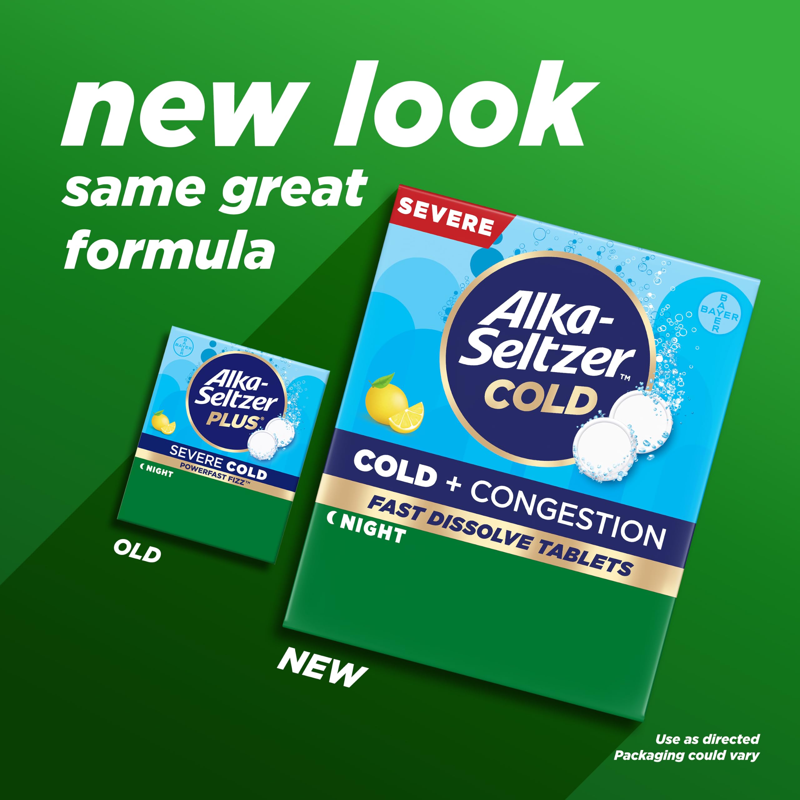 Alka-Seltzer Cold congestion night relief tablets product image