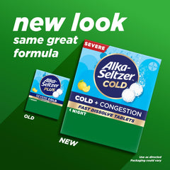 Alka-Seltzer Cold congestion night relief tablets product image