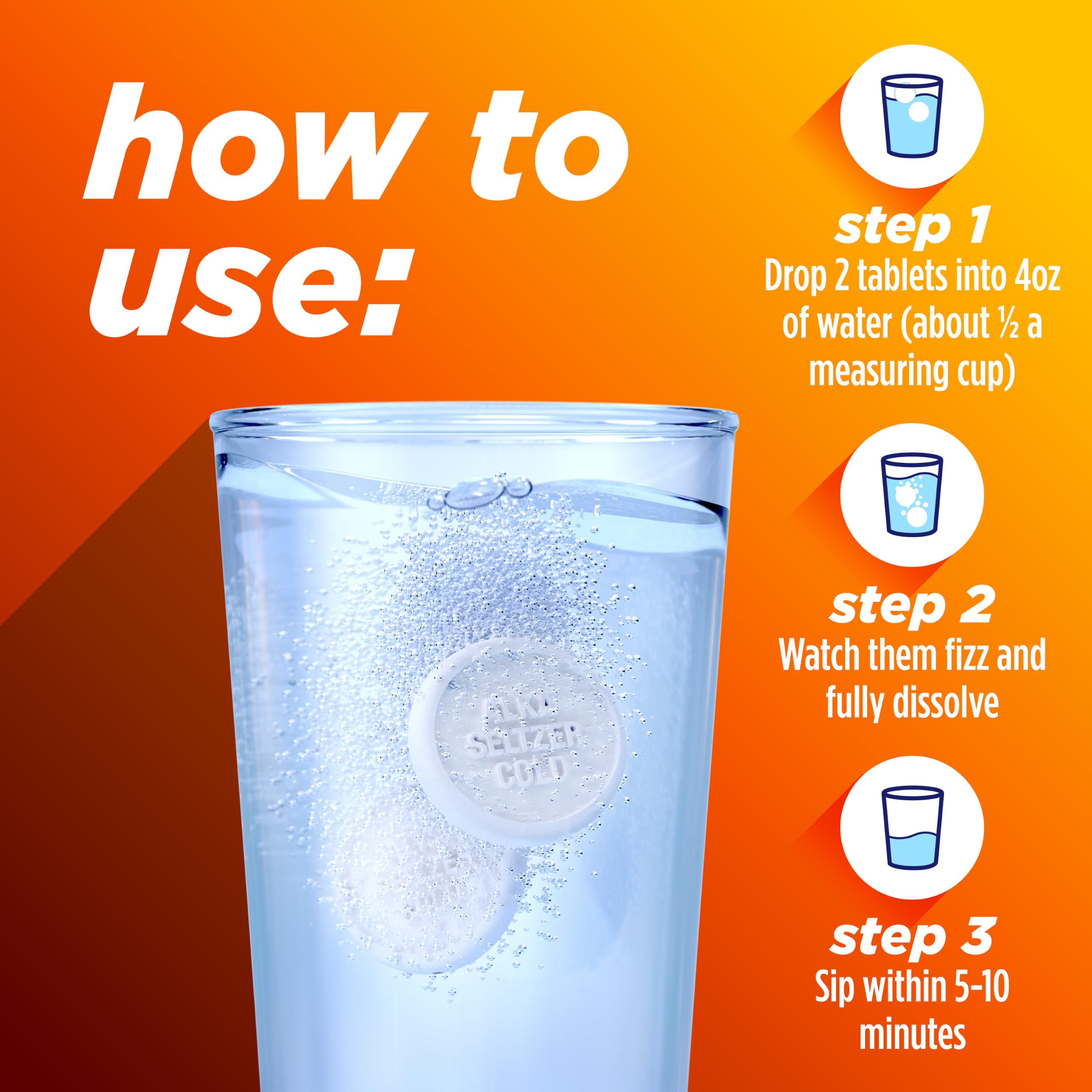 Alka-Seltzer Cold congestion relief and fever relief info
