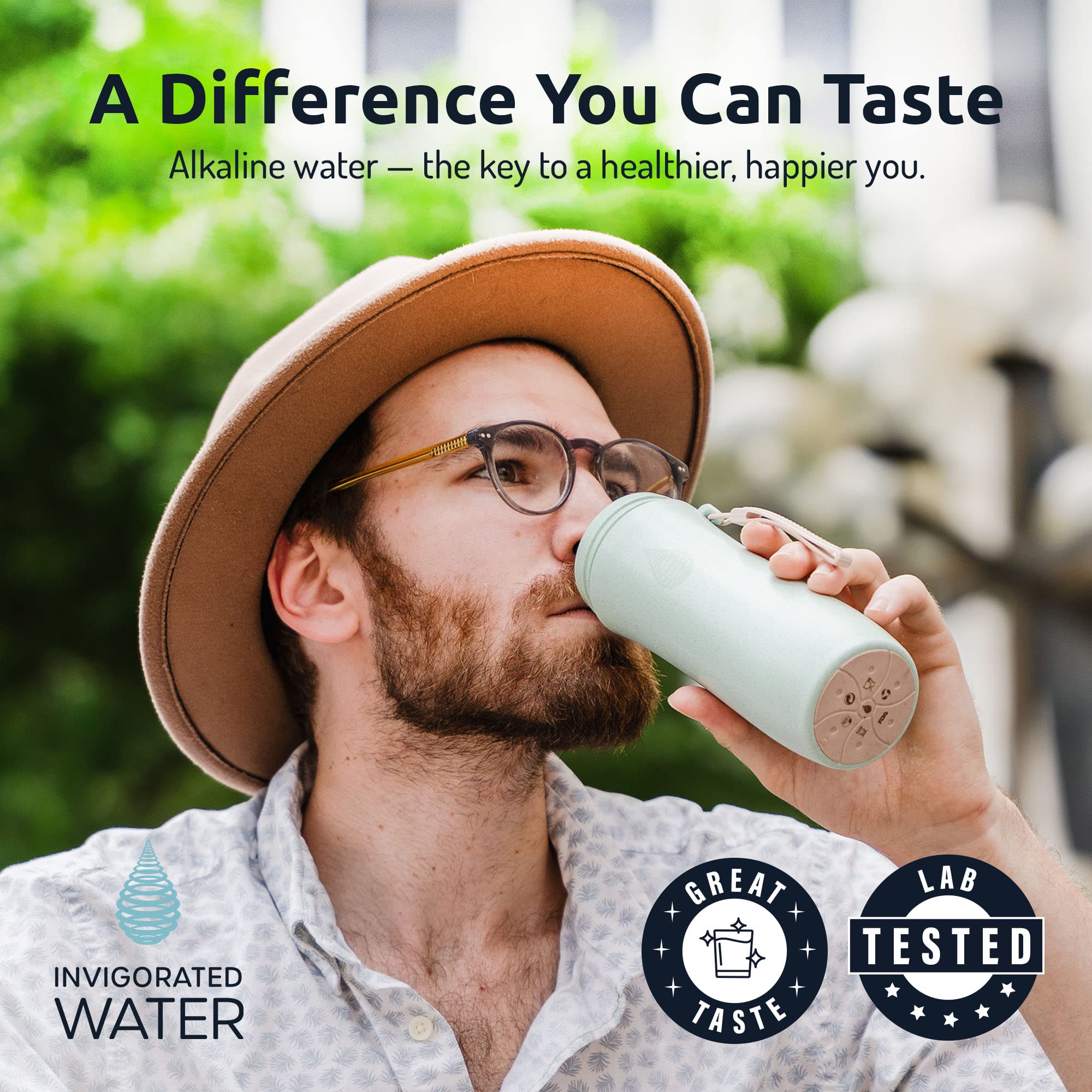 Alkaline water filter pouch 1-pack illustration