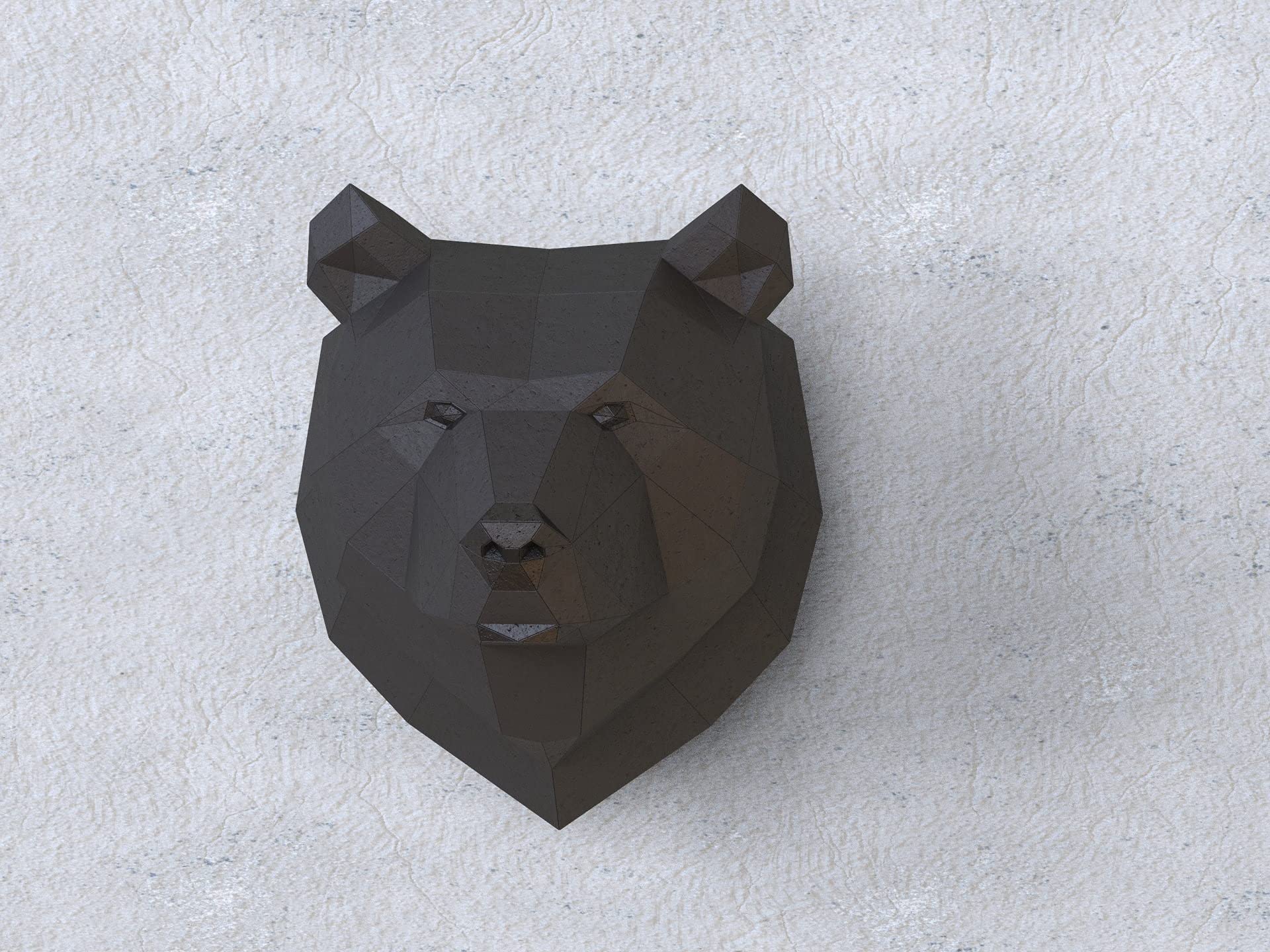 All accessories included with Grizzly Trophy papercraft kit