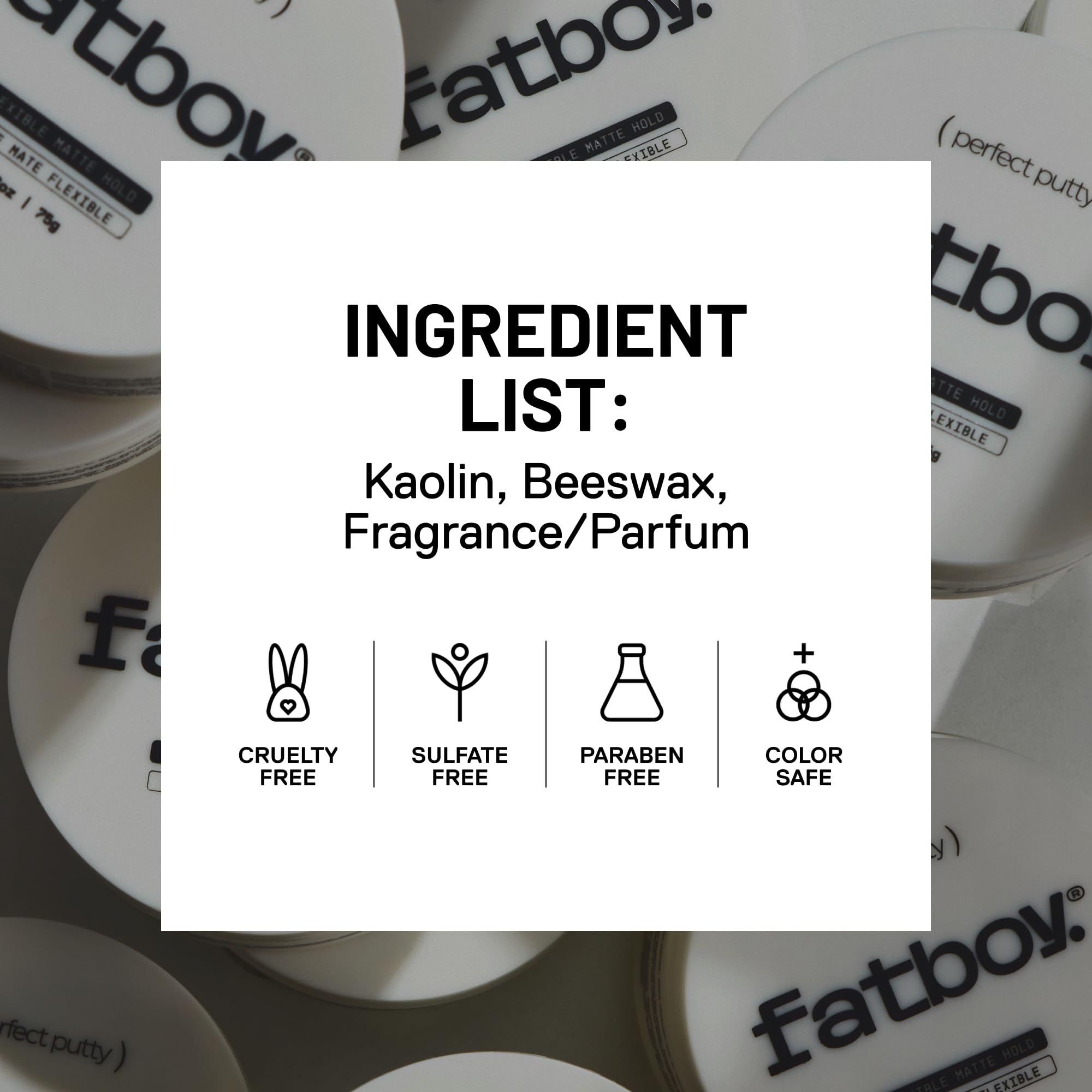 All hair types use Fatboy Perfect Putty