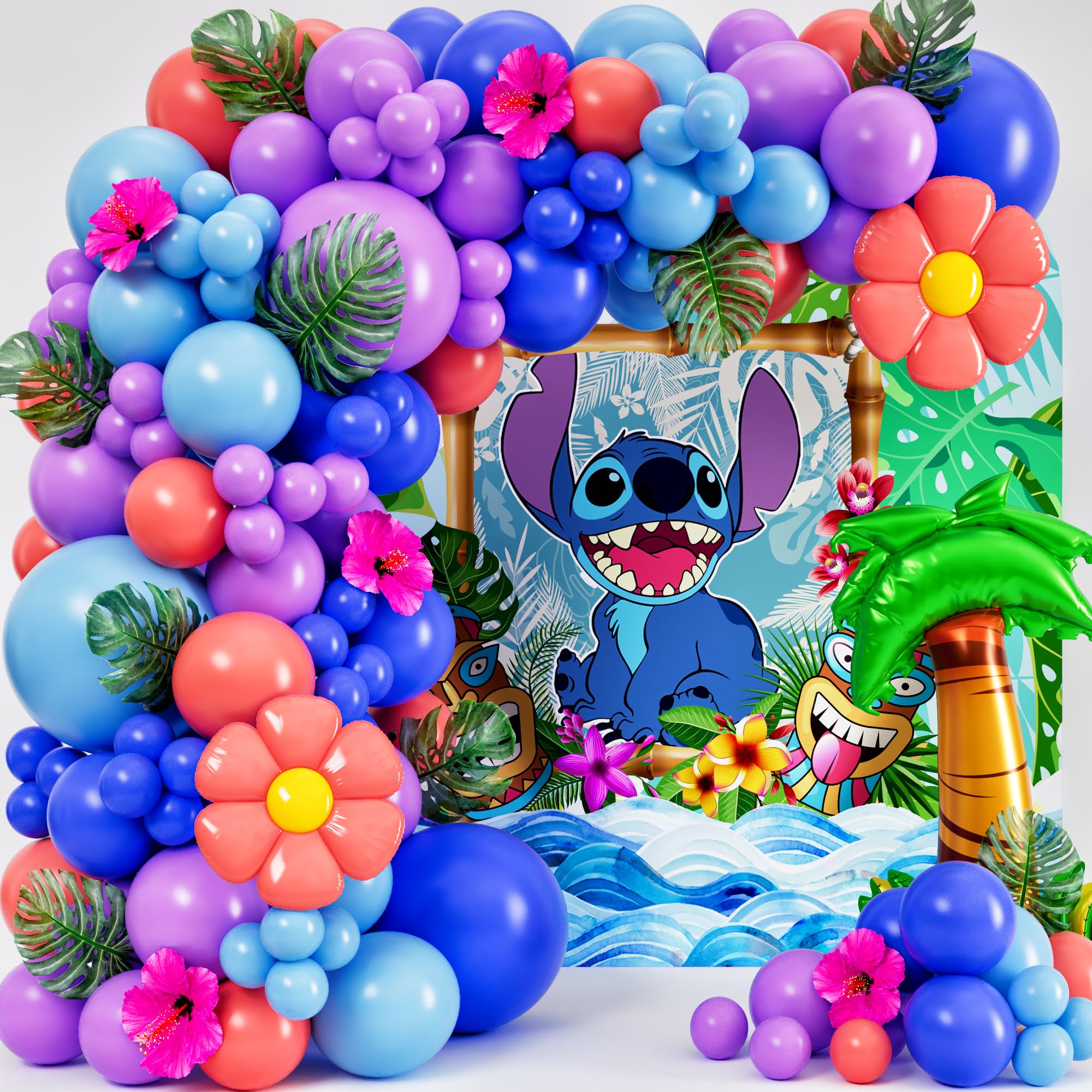 ALL-IN-1 Blue Alien Balloon Arch Kit main product image