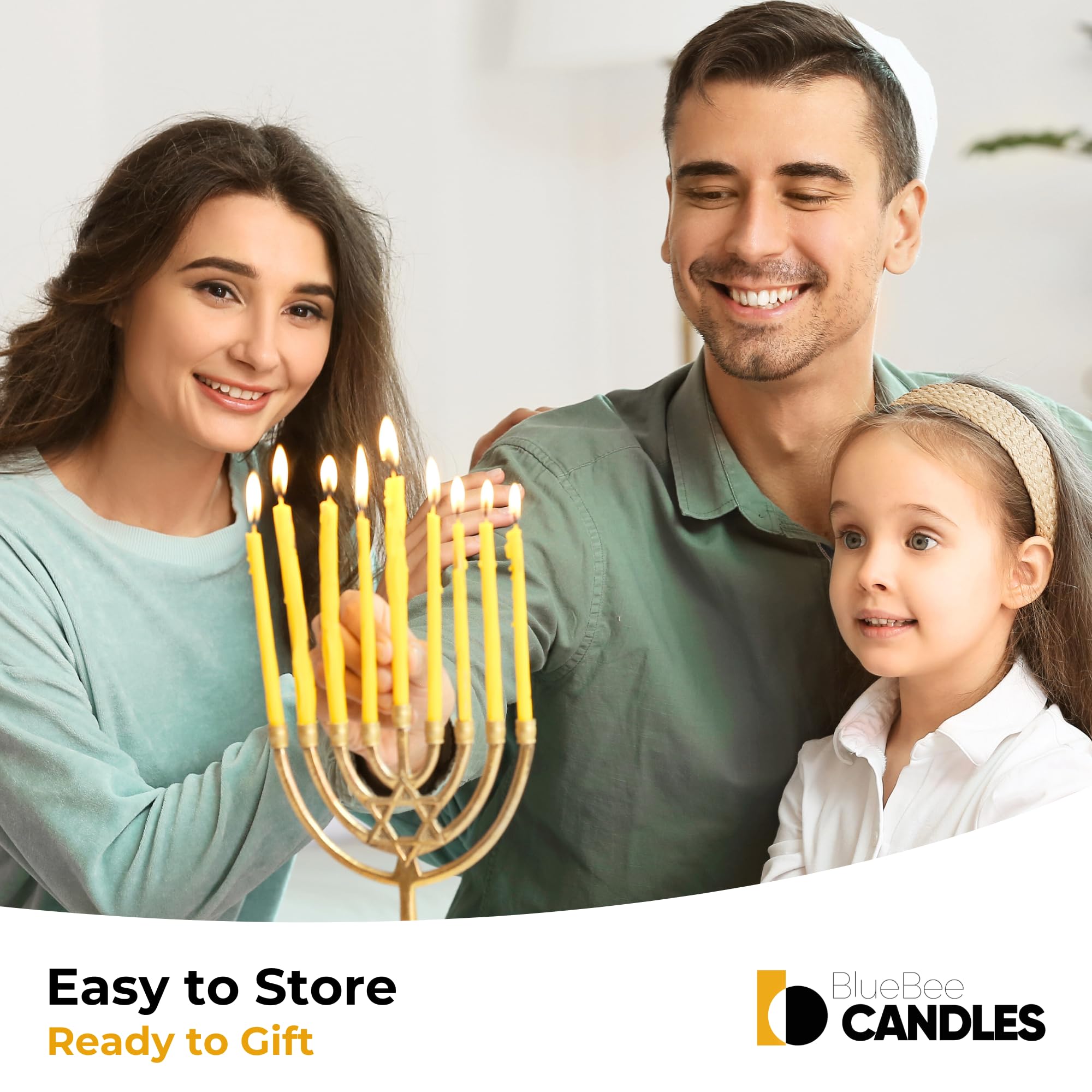 All natural beeswax taper candles without added fragrance