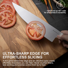All-purpose 8 inch chef knife suitable for meat and vegetables