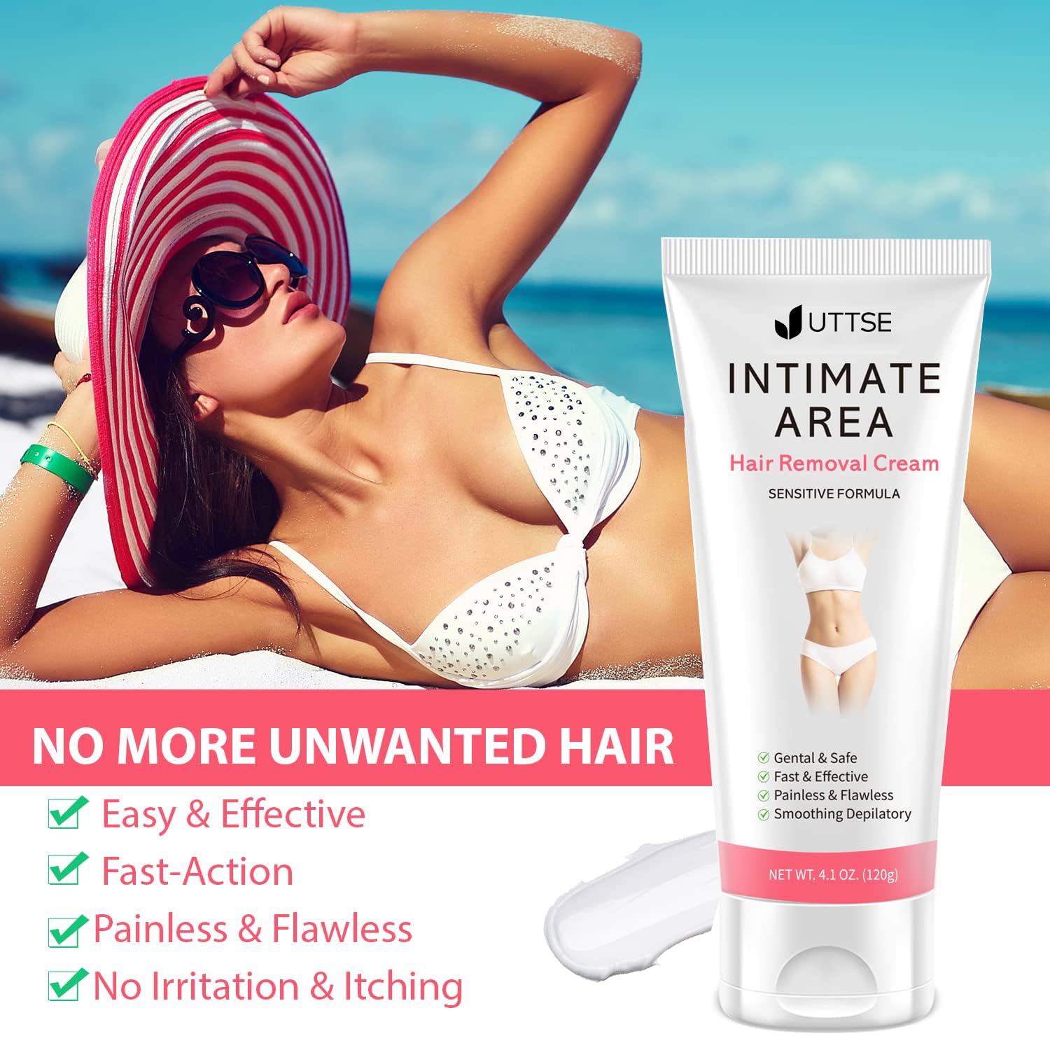 Underarms bikini area private parts depilatory cream